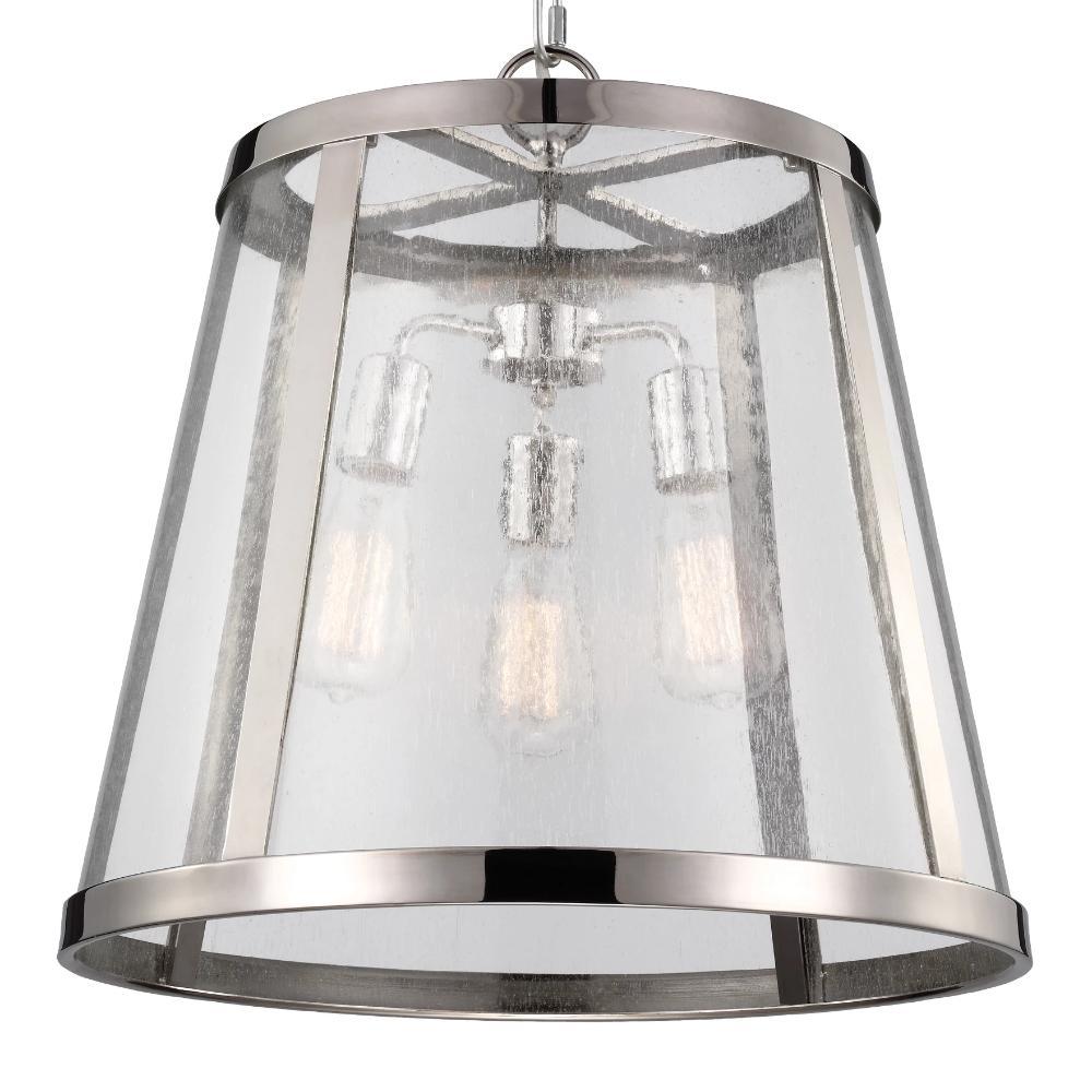 Harrow Pendant, 3-Light Pendant, Polished Nickel