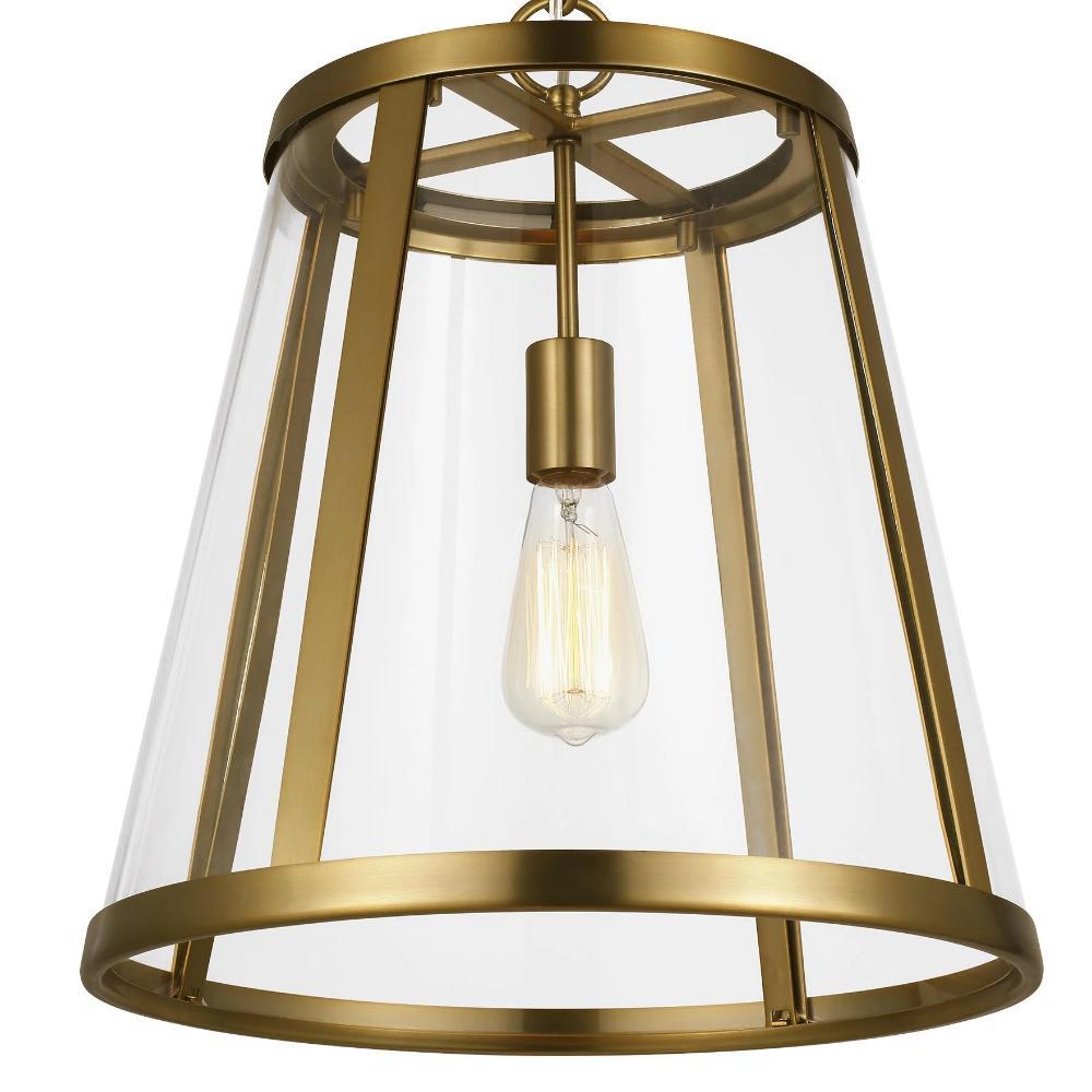 Harrow Pendant, 1-Light Pendant, Burnished Brass