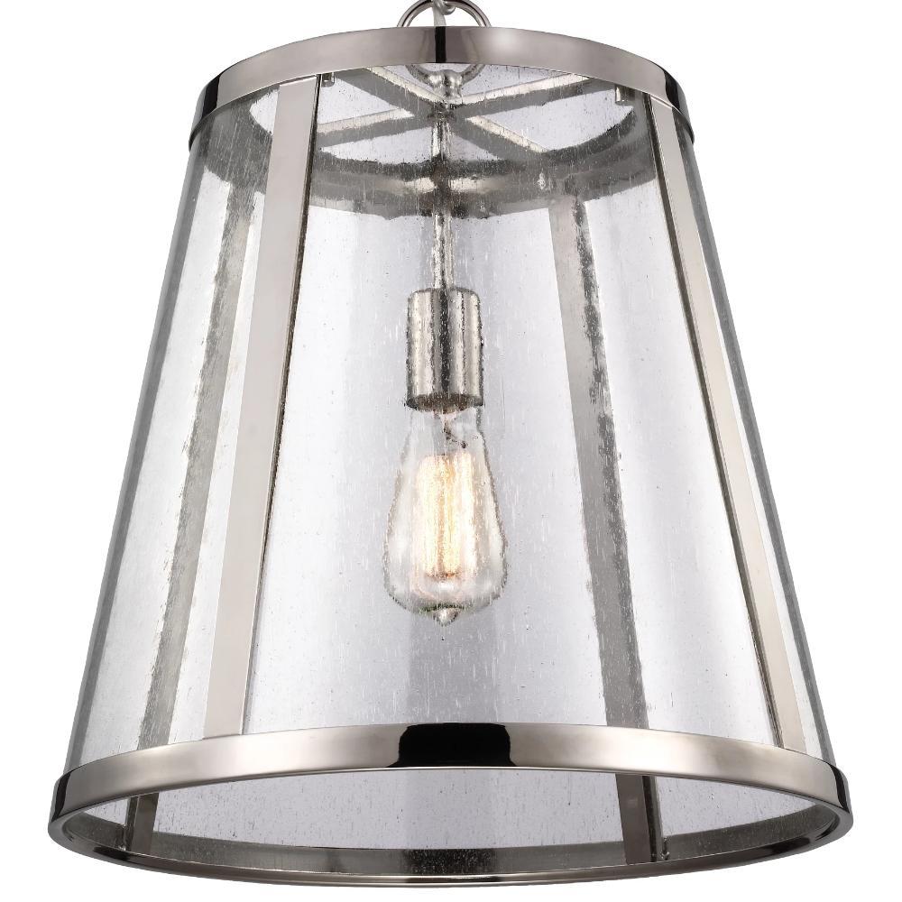 Harrow Pendant, 1-Light Pendant, Polished Nickel