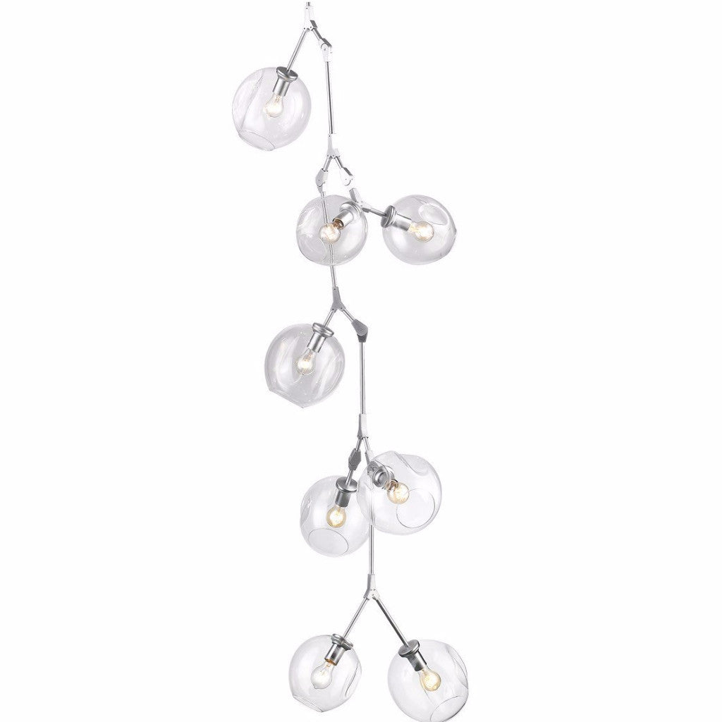 Fairfax 10 light Cascade Cluster Pendant by Avenue Lighting in Matte Chrome HF8080CH