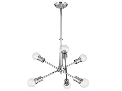 Armstrong 6 Light Chandelier in Chrome by Kichler Lighting 43095CH