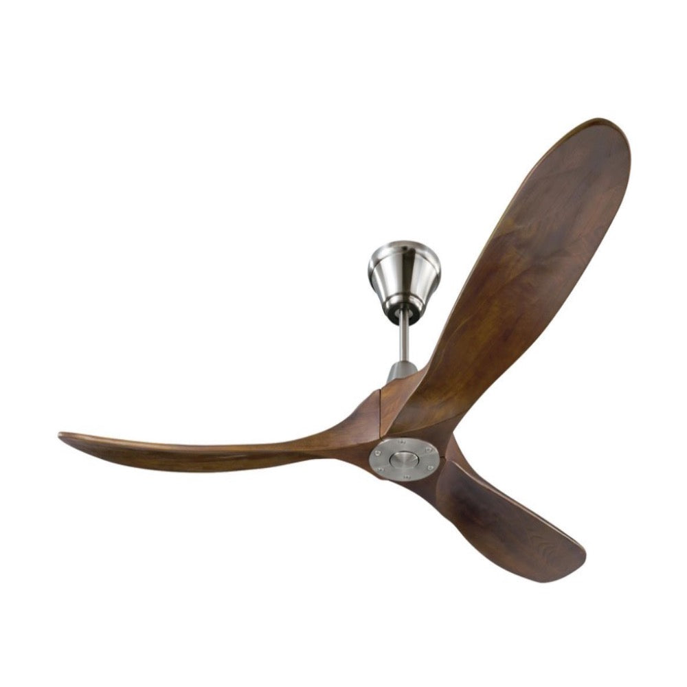 Lisle Ceiling Fan, Ceiling Fan, Brushed Steel/Dark Walnut