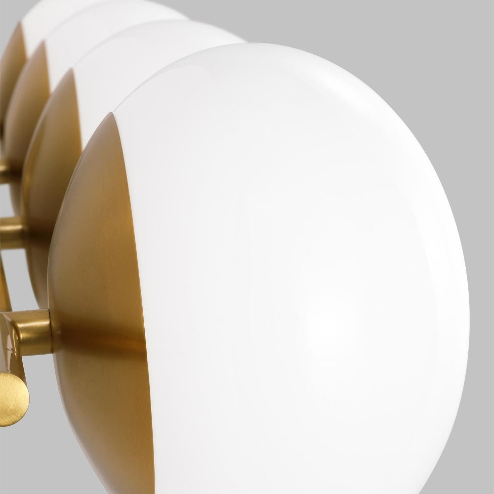 Vanity Detail, Milk Glass Globes, Low Profile