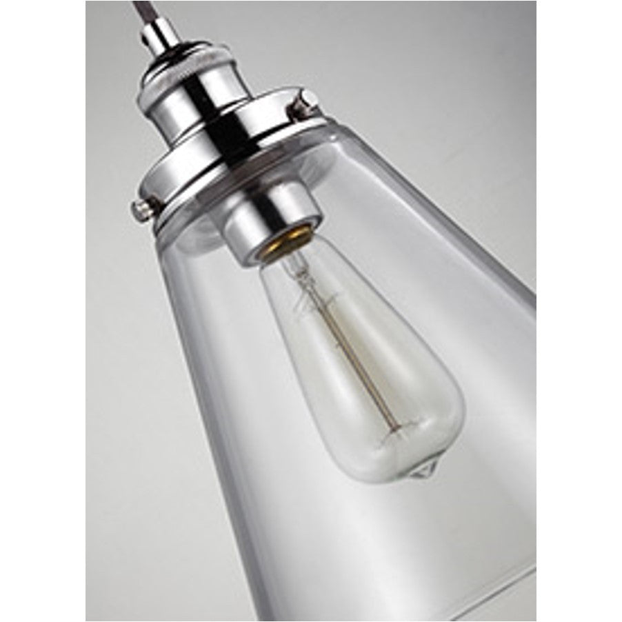 Baskin Pendant in Polished Nickel by Murray Feiss,  P1347PN