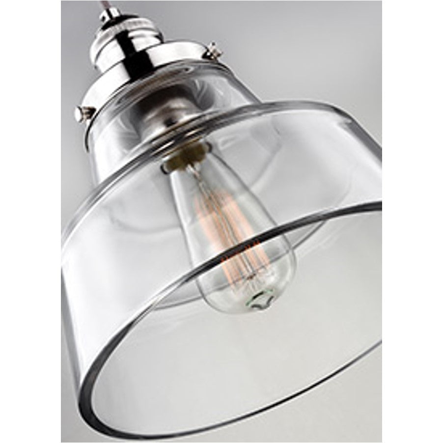 Baskin Pendant in Polished Nickel by Murray Feiss, P1348PN