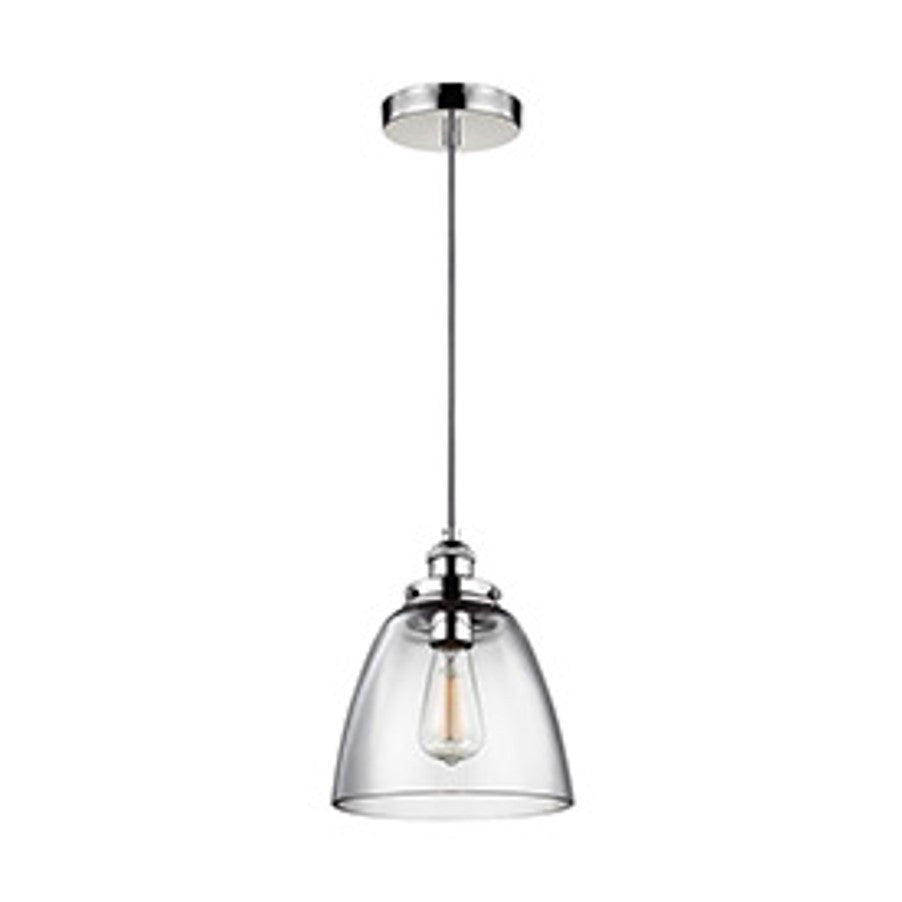 Baskin Pendant in Polished Nickel by Murray Feiss, P1349PN