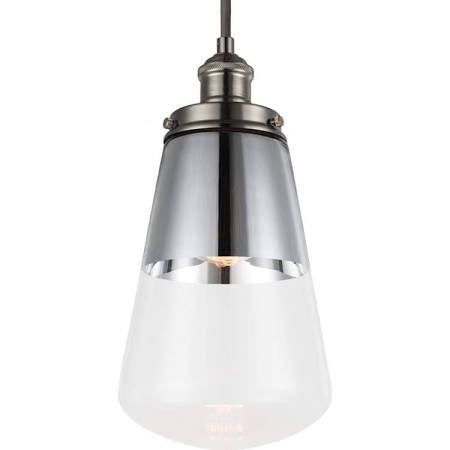 Small Waveform Pendant in Polished Nickel by Feiss P1372PN