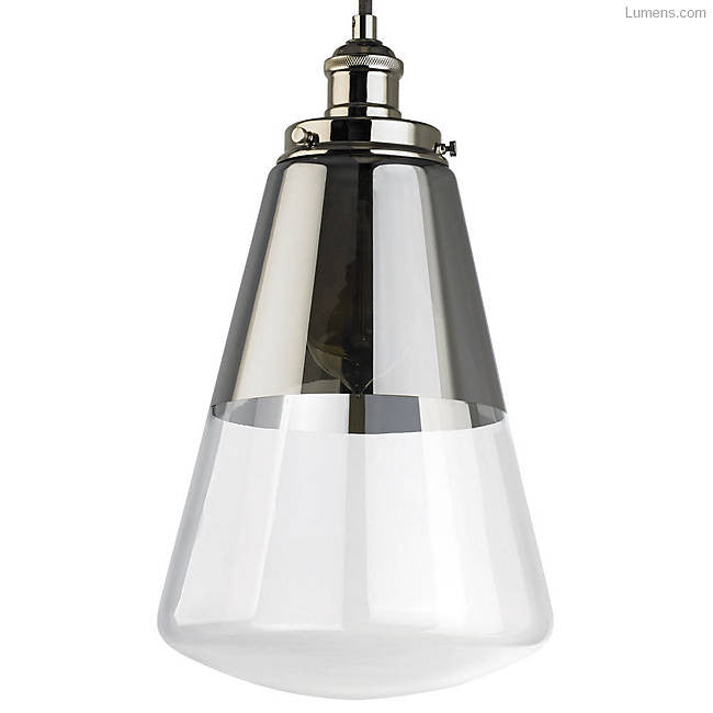Large Waveform Pendant in Polished Nickel by Feiss P1373PN
