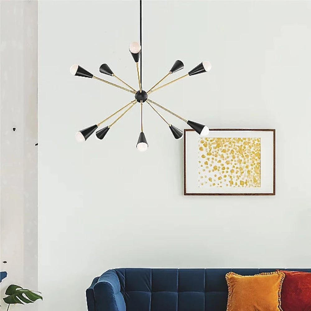 Blair Sputnik Chandelier, Chandelier, Black