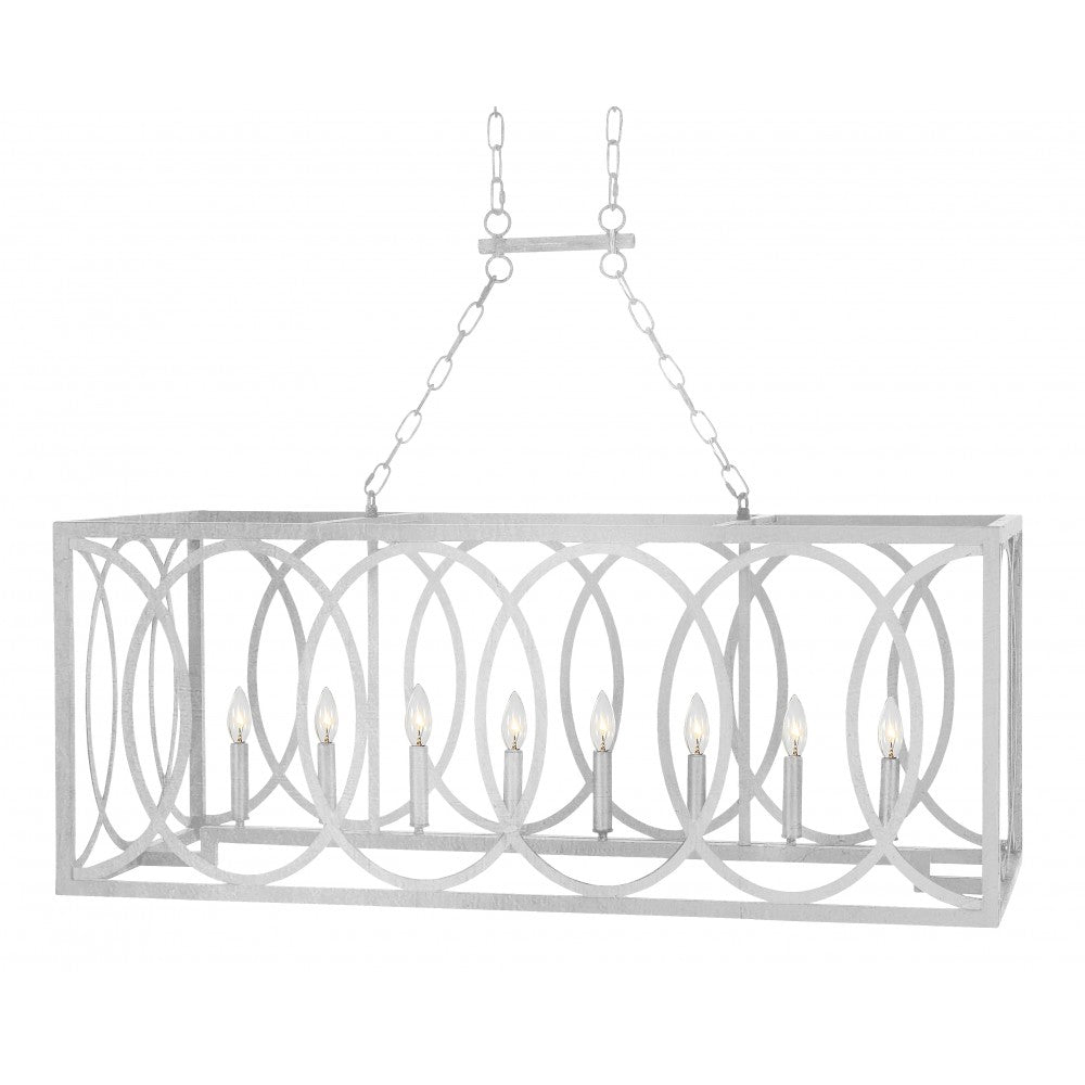 New Orleans Linear Lantern, Linear Chandelier, Oyster White