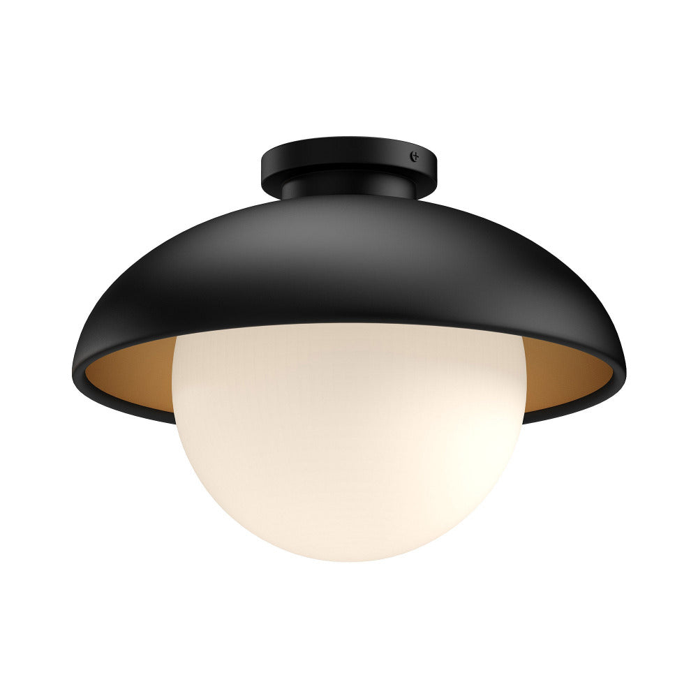 Kami Flush Mount,Ceiling Mount, Matte Black