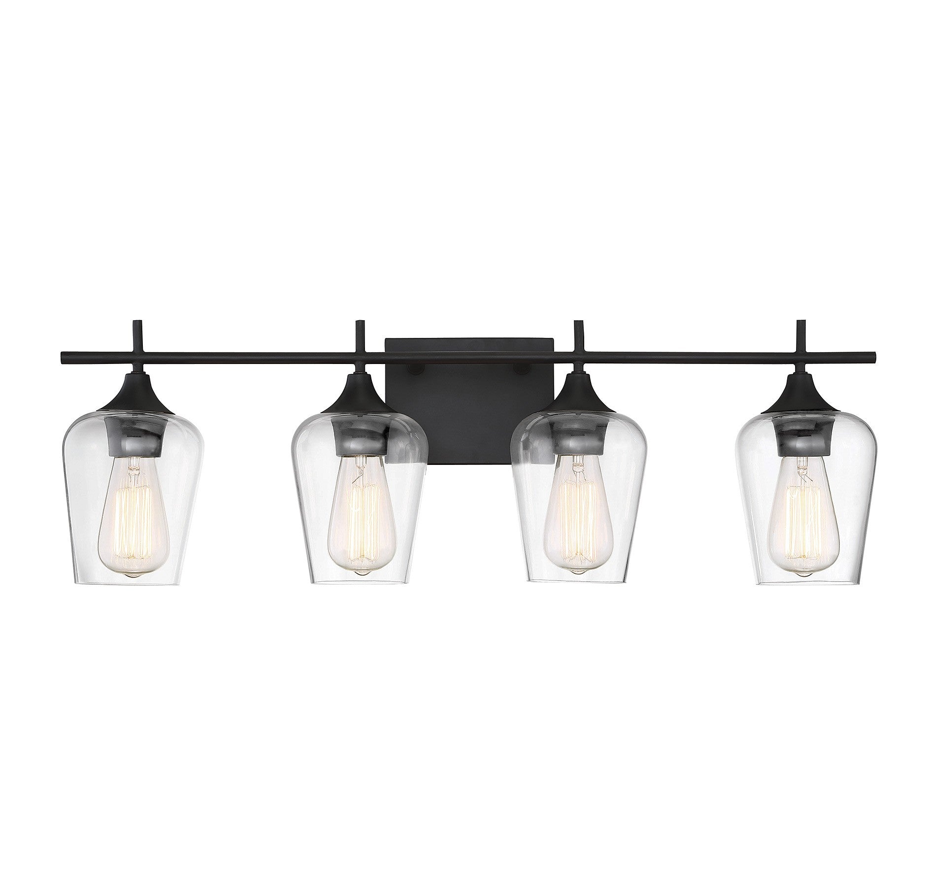 Octave 4 Light Vanity in English Bronze with Clear Glass Shades by Savoy House 8-4030-4-13