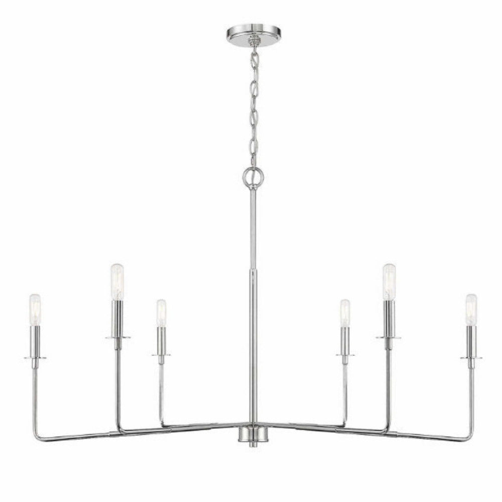 Harrison Chandelier, Chandelier, Polished Nickel