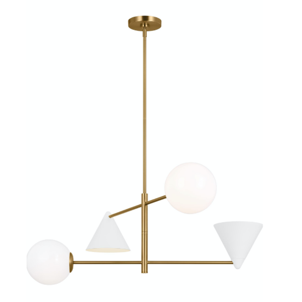 Sini Chandelier, Chandelier, Matte Brass