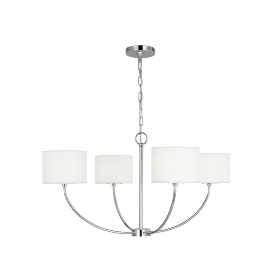 Cambridge Chandelier, Chandelier, Polished Nickel