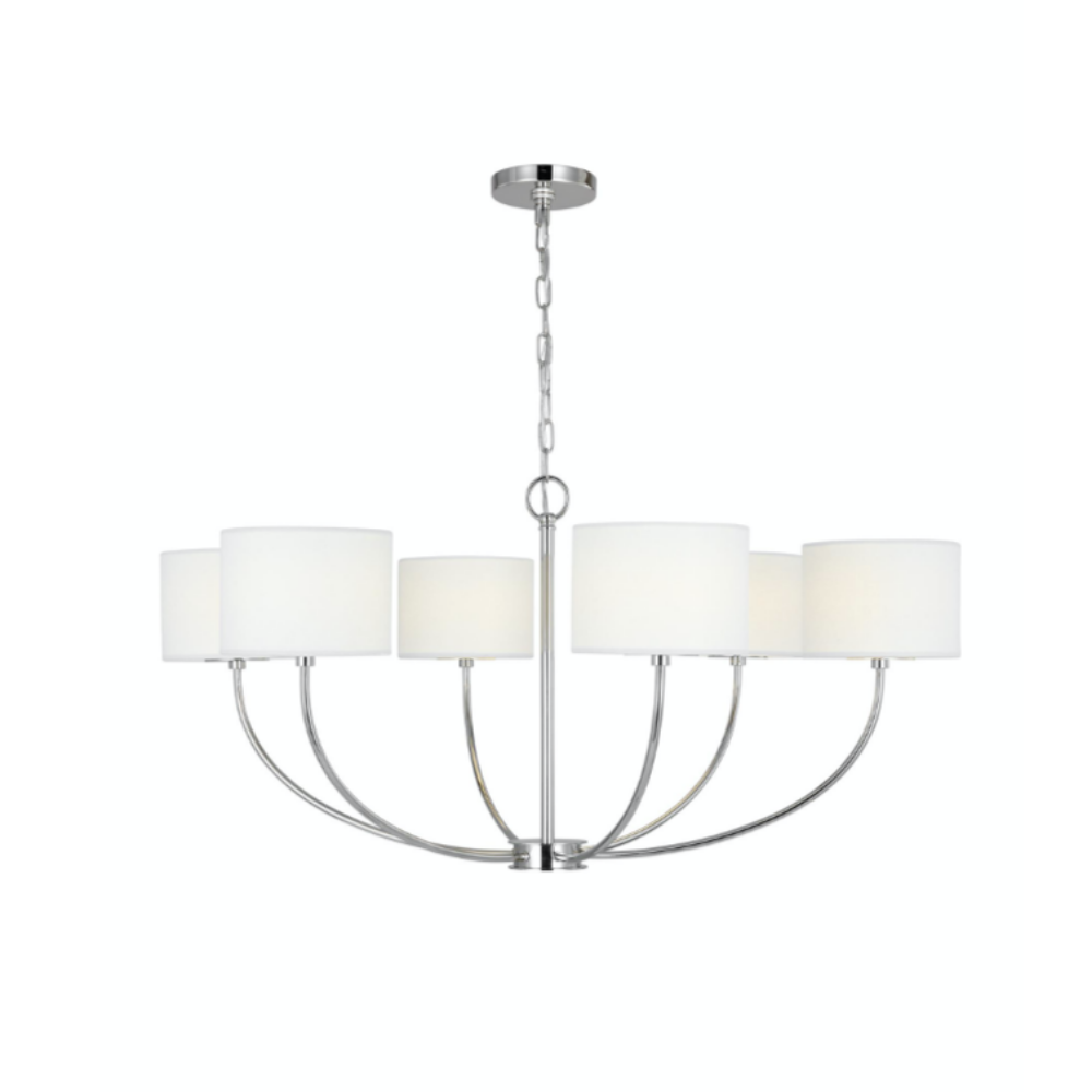 Cambridge Chandelier, Chandelier, Polished Nickel