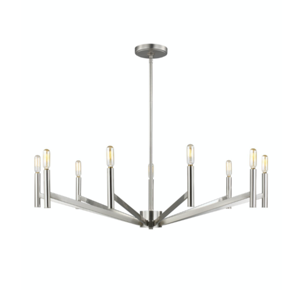 Devi Chandelier, Chandelier, Brushed Nickel