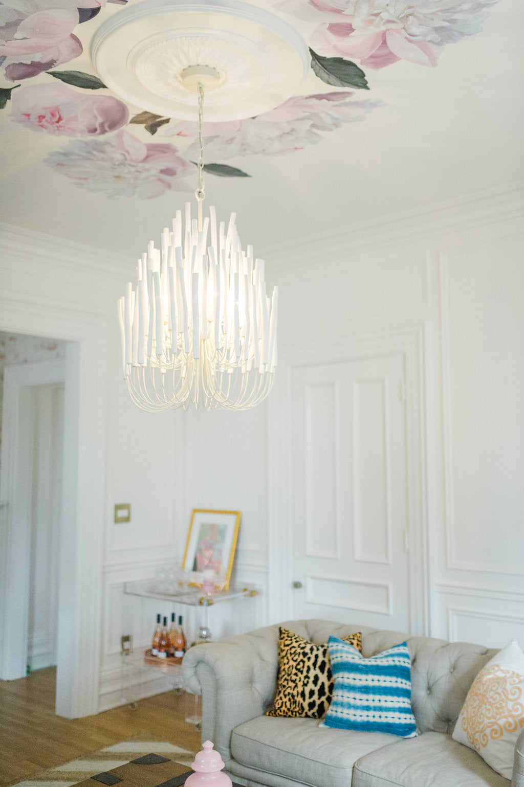 Idalia Chandelier, Chandelier, Whitewash