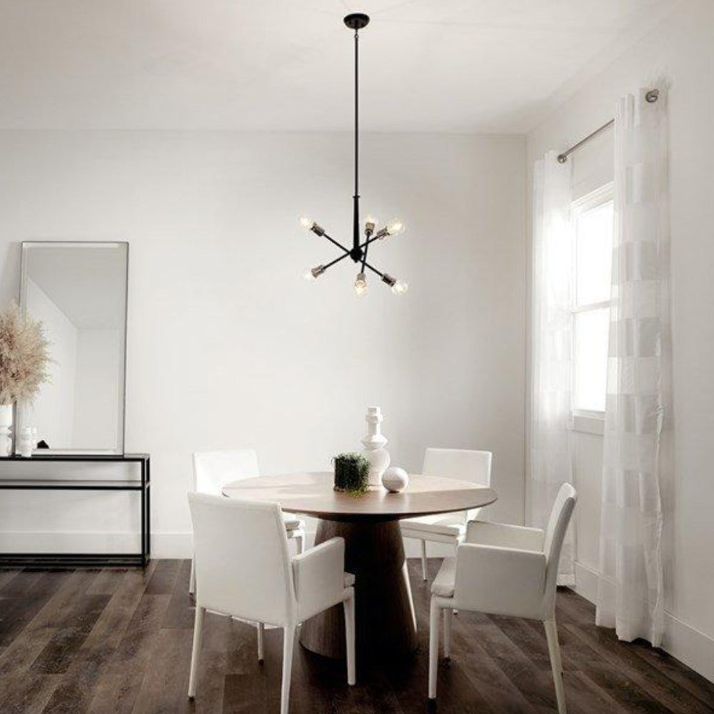 Armstrong 6-Light Chandelier, Chandelier, Black