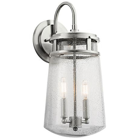 Lyndon Outdoor Wall Lantern in Brushed Aluminum Kichler 49496AZ