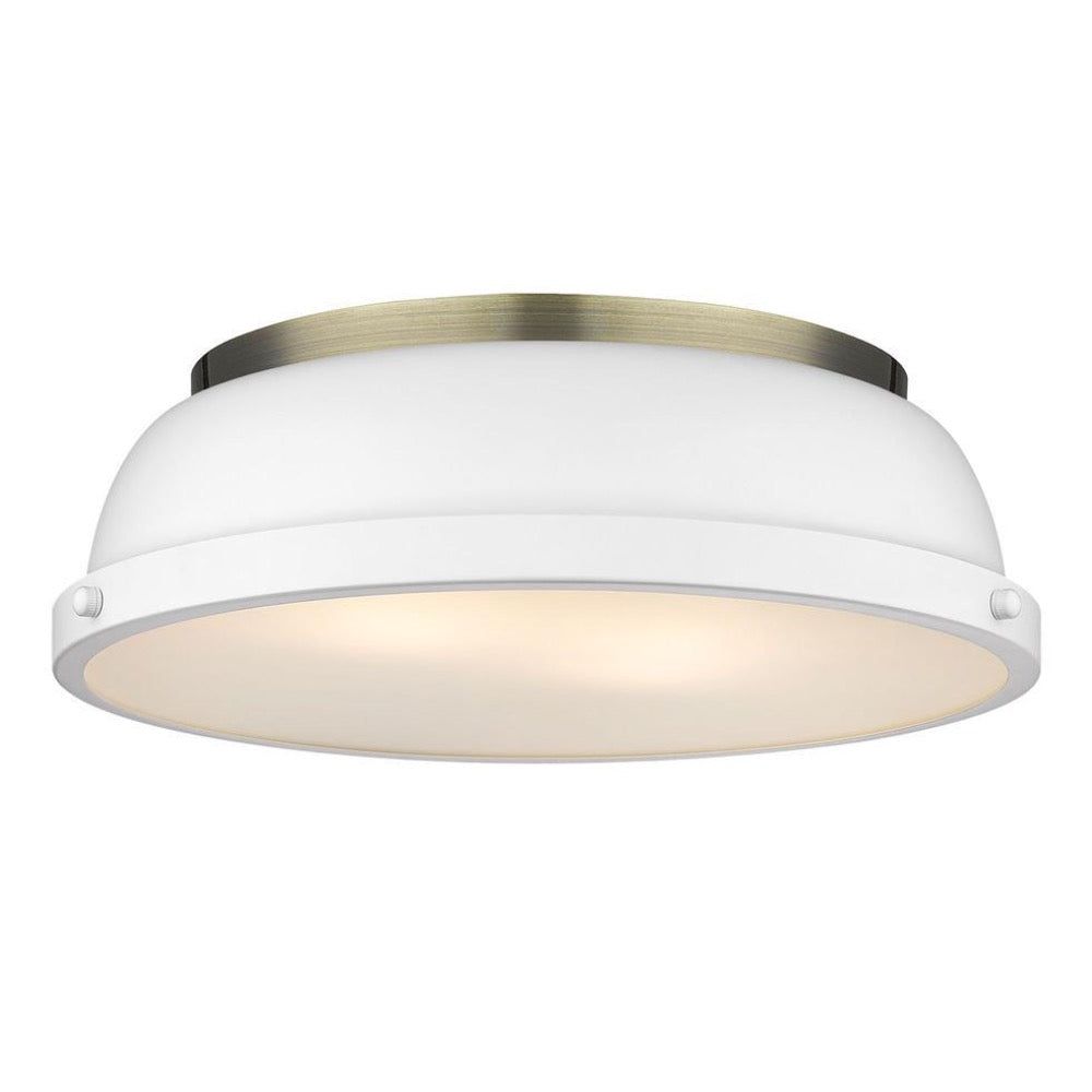 Duncan Flush Mount, Flush Mount, Matte White