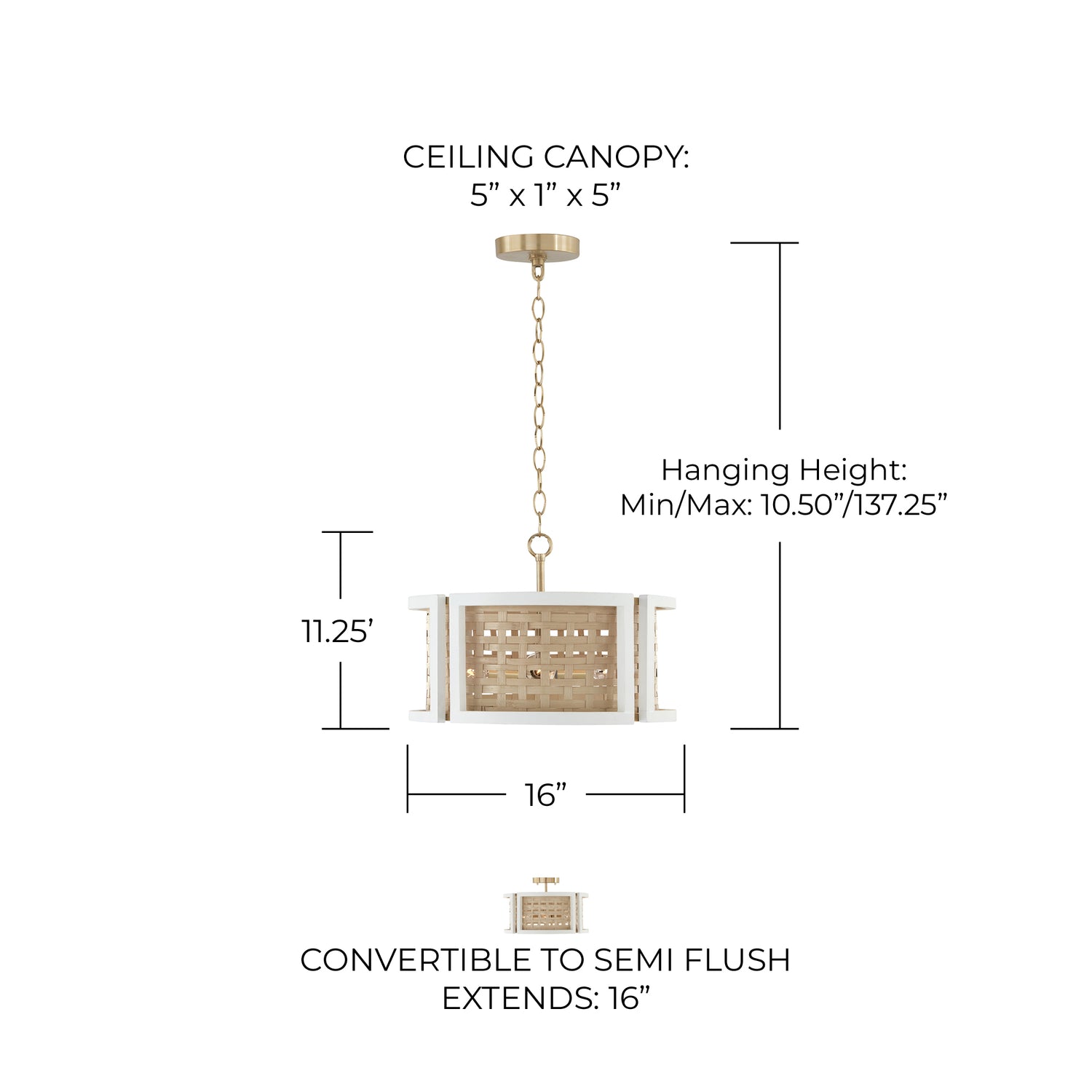 Zang 4-Light Dual Mount Pendant