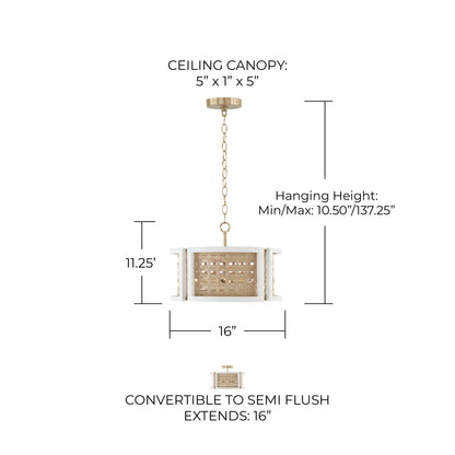 Zang 4-Light Dual Mount Pendant