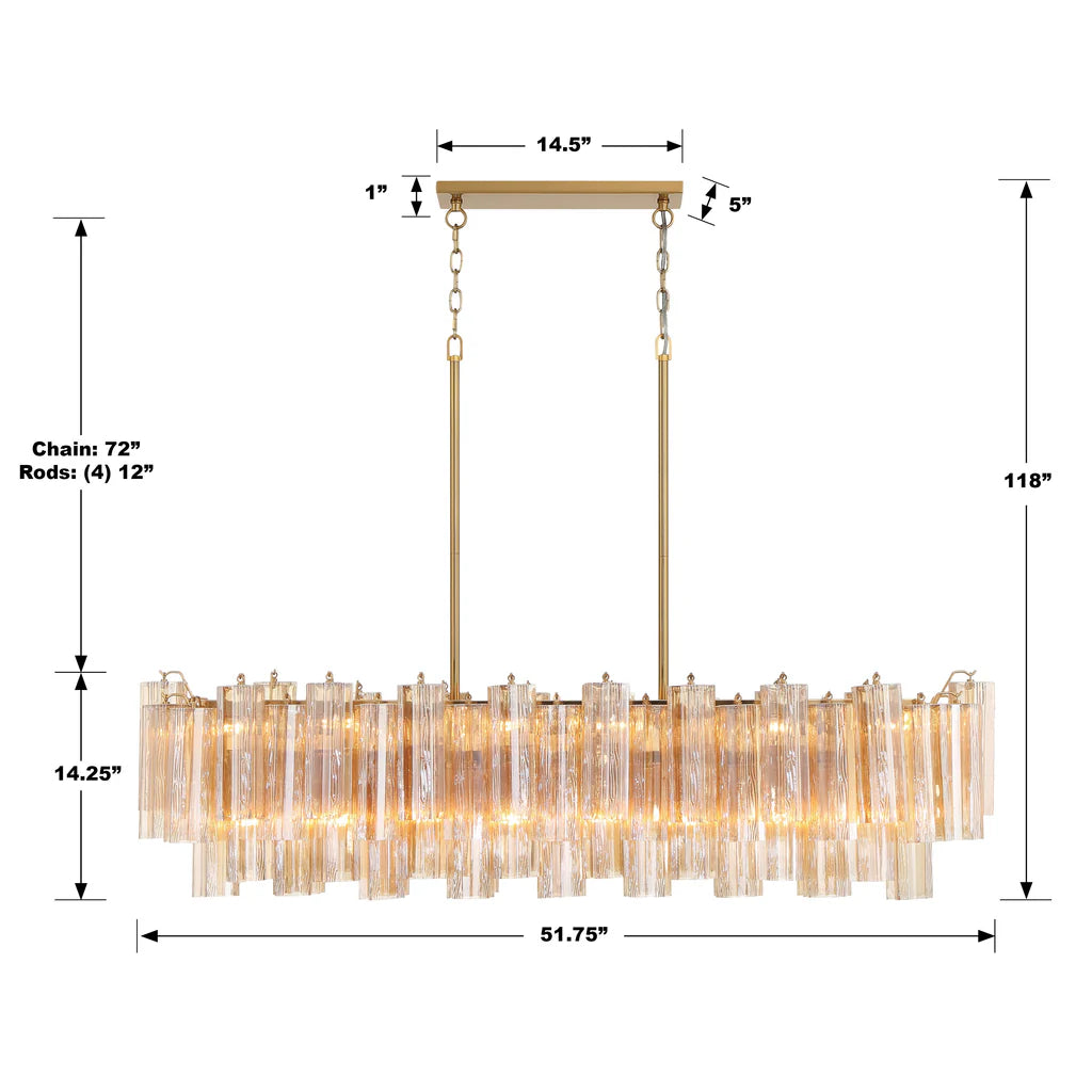 Tronchi Linear Chandelier