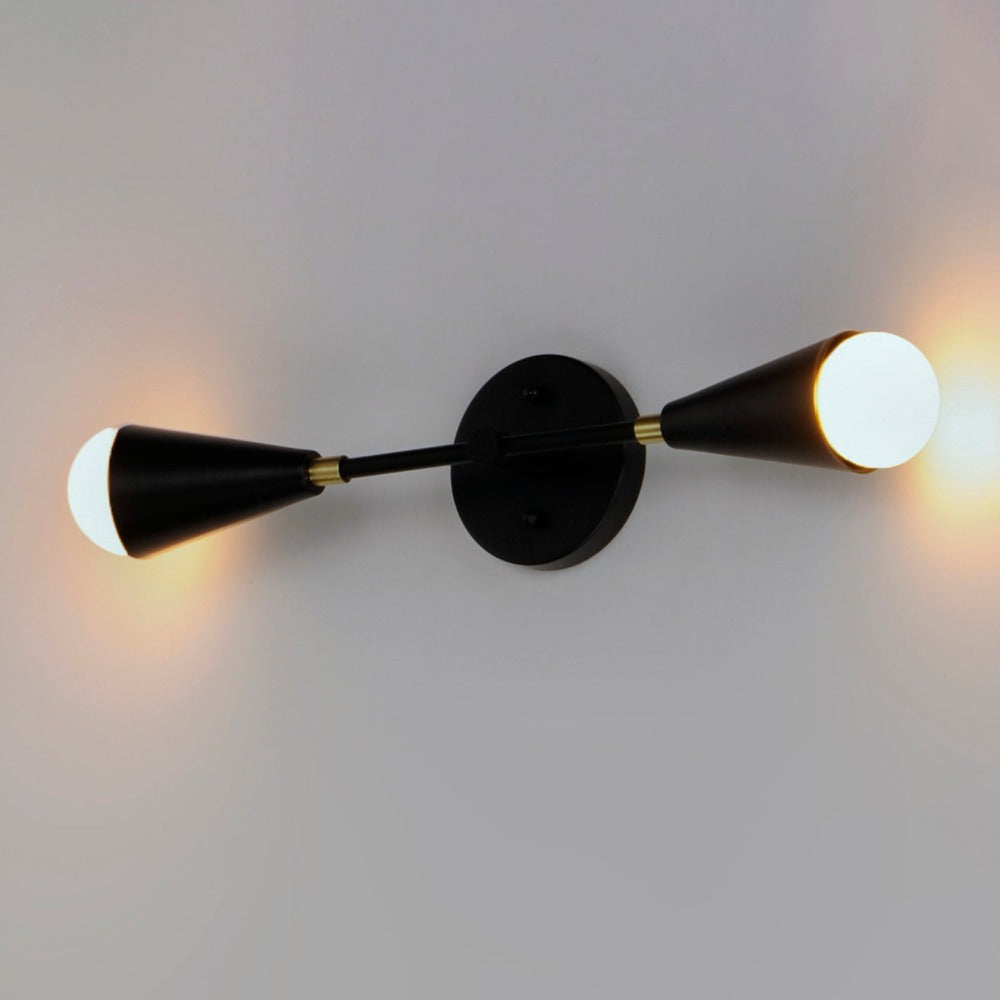 Blair Wall Sconce, Sconce, Black and Brass 