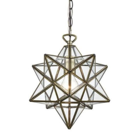 Moravian Star 1-Light Pendant with Clear Glass