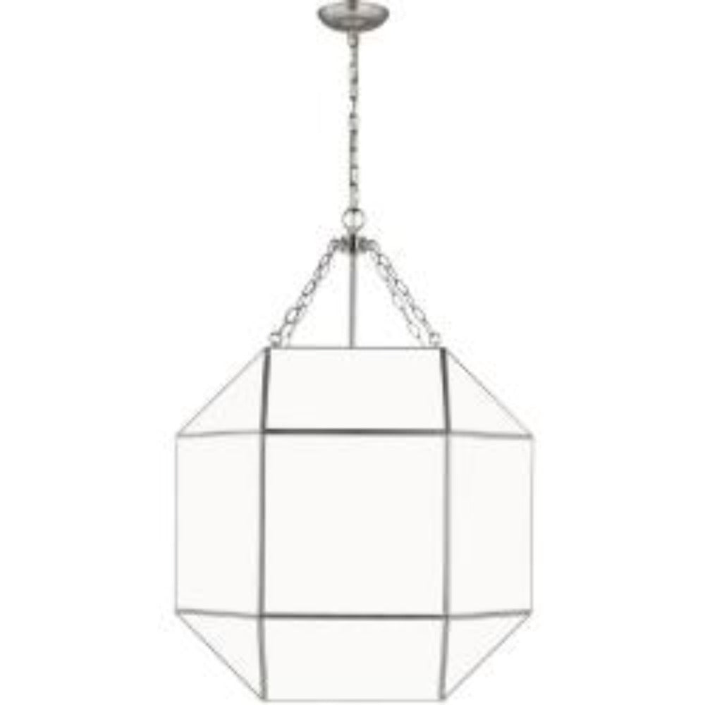 Doja Nickel Lantern, Lantern, Antique Brushed Nickel