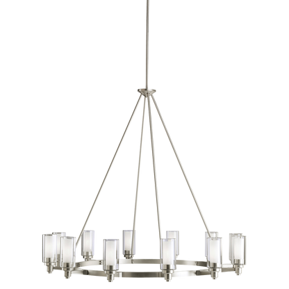 Circolo 12-Light Chandelier in Brushed Nickel, by Kichler, 2347NI