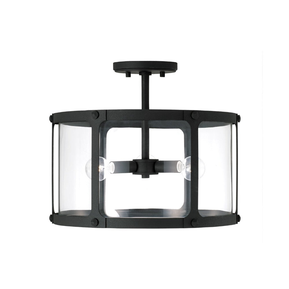 Benson flush mount, Flush mount, Black Iron