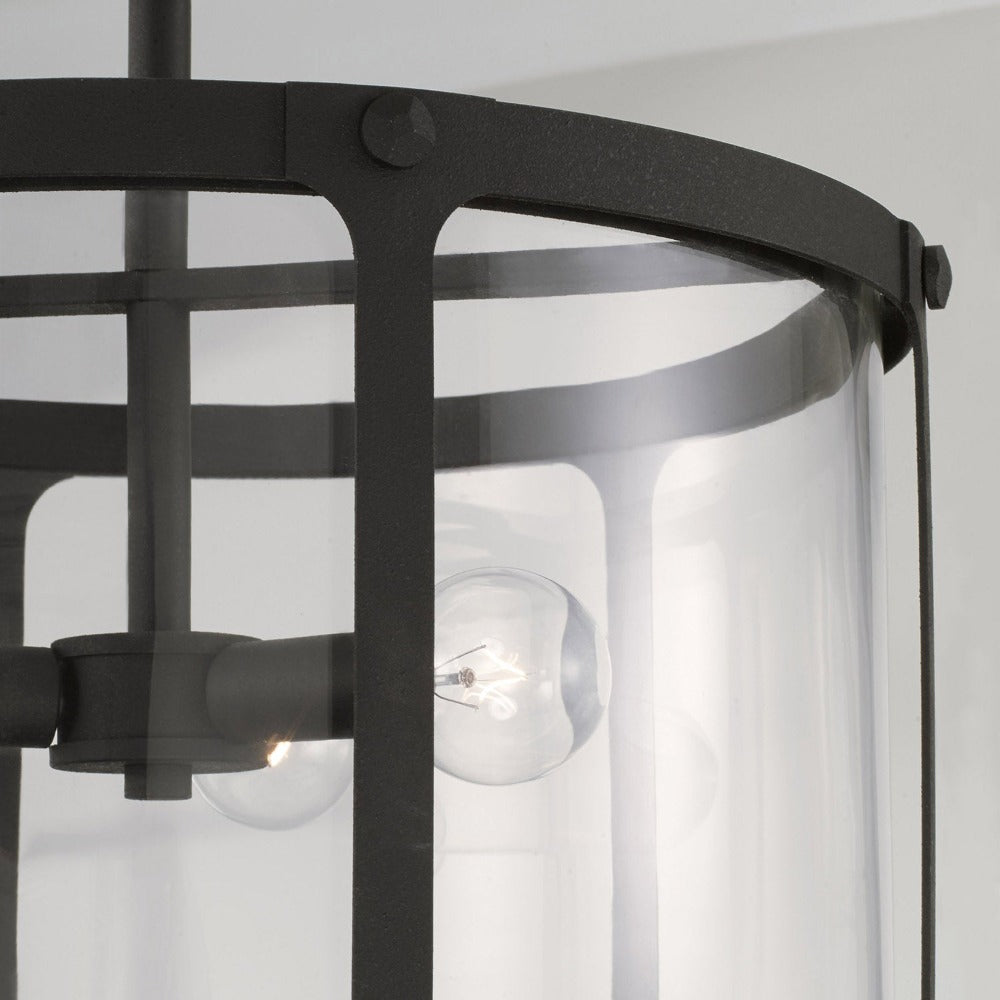 The Benson dual mount can be hung as a pendant or semi-flush. 
