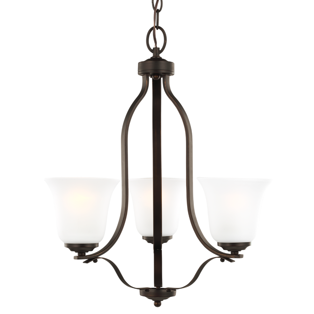 Hanover 3-Light Chandelier, Chandelier, Bronze