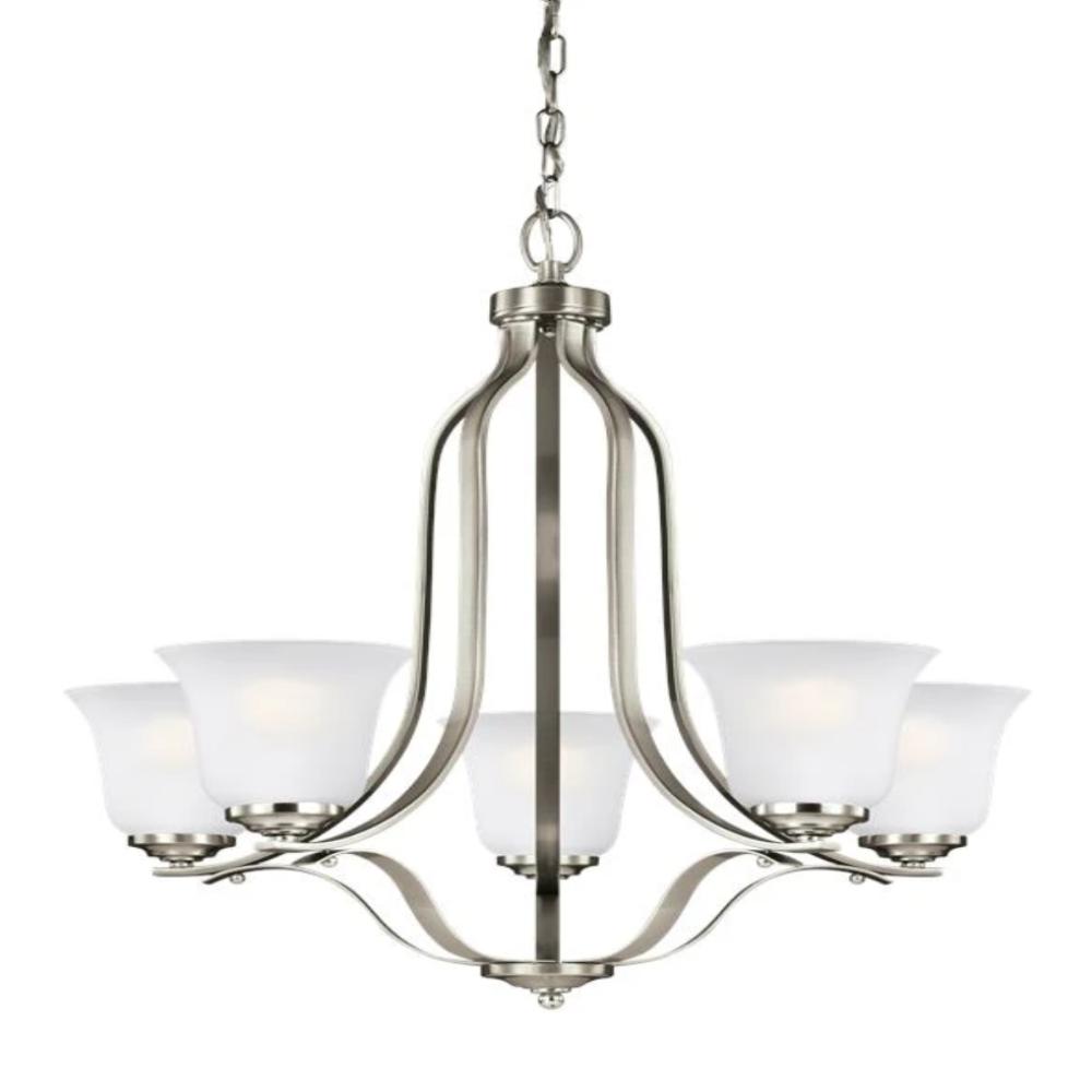 Hanover 5-Light Chandelier, Chandelier, Brushed Nickel