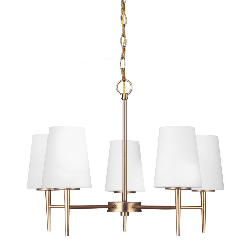 Driscoll 5-Light Chandelier in Satin Bronze, by Seagull Lighting, 3140405-848