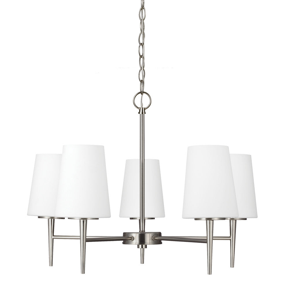 Driscoll 5-Light Chandelier in Brushed Nickel, by Seagull Lighting, 3140405-962