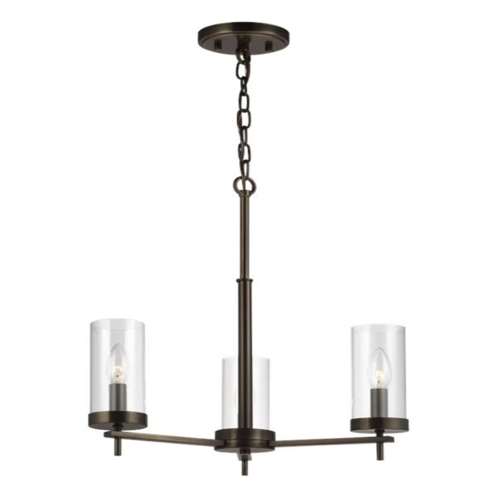 Huntington 3-Light Chandelier, Chandelier, Oil Rubbed Bronze