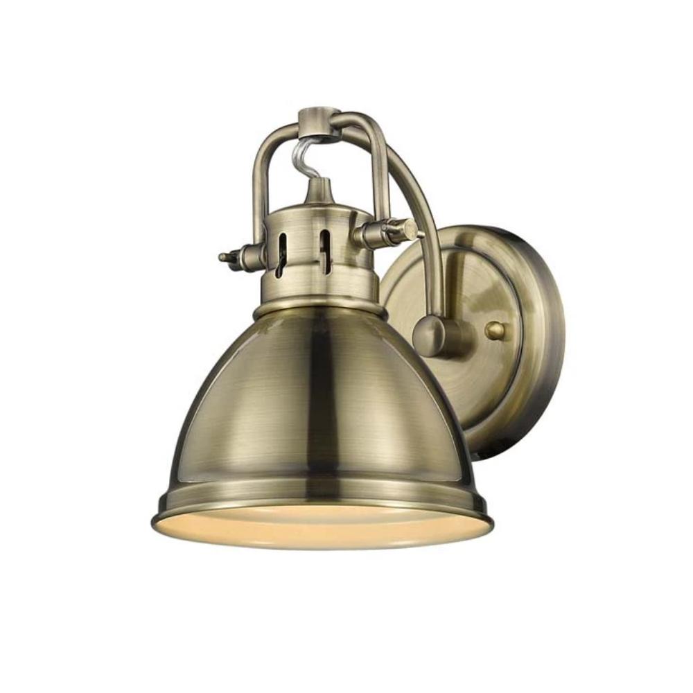 Elm 1-Light Bath Vanity in Aged Brass