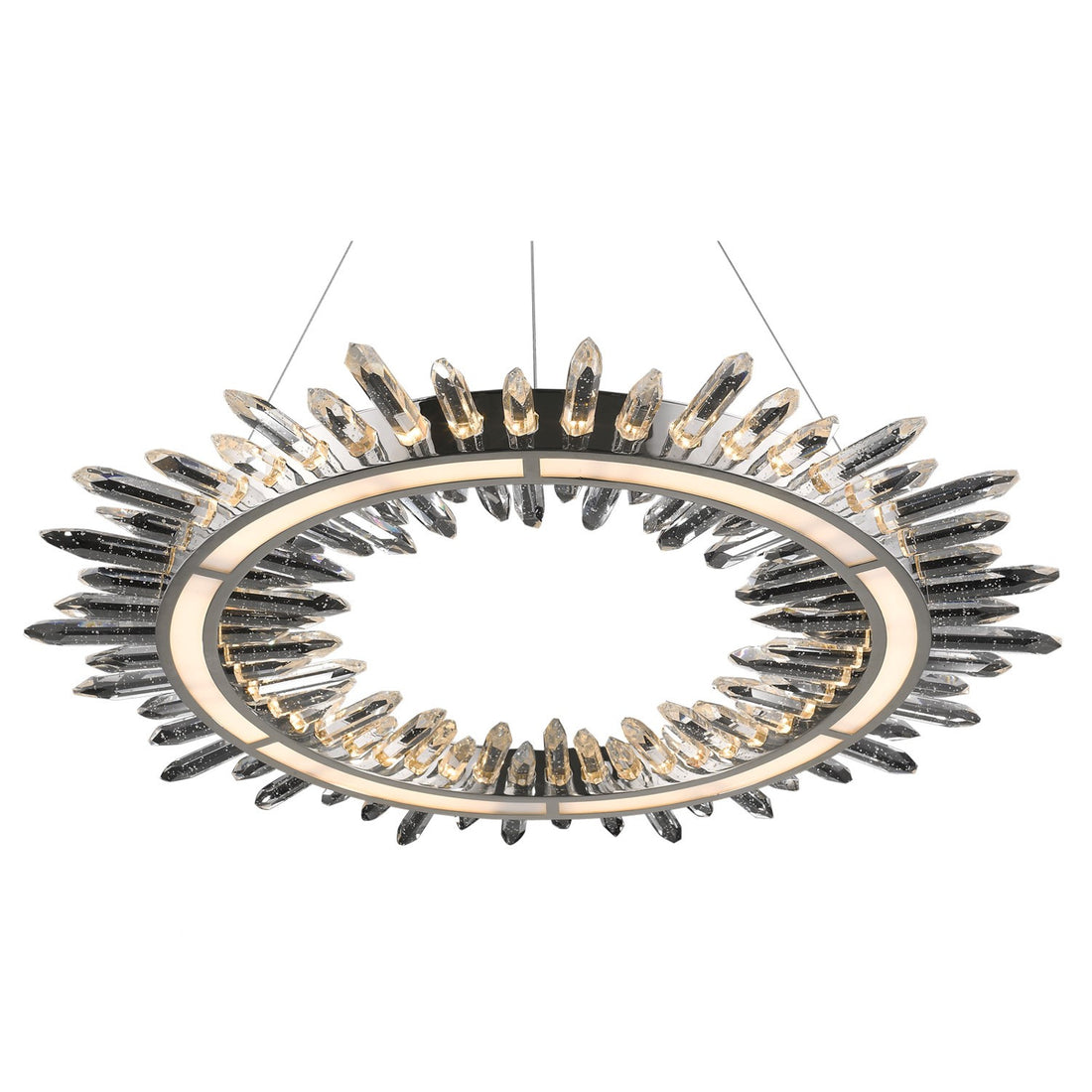 Avenue Lighting Aspen Crystal and Polished Nickel Modern LED Chandelier 