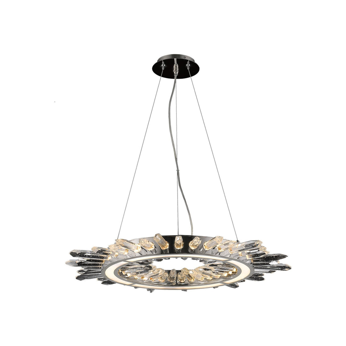 Avenue Lighting Aspen Crystal and Polished Nickel Modern LED Chandelier 