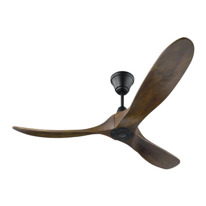 Lisle Ceiling Fan, Ceiling Fan, Matte Black/Walnut Blades