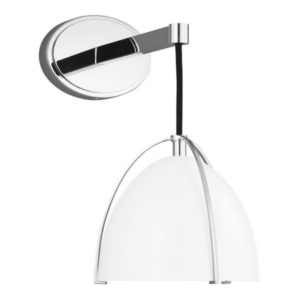 Chantel Matte White Vanity, Vanity, Chrome