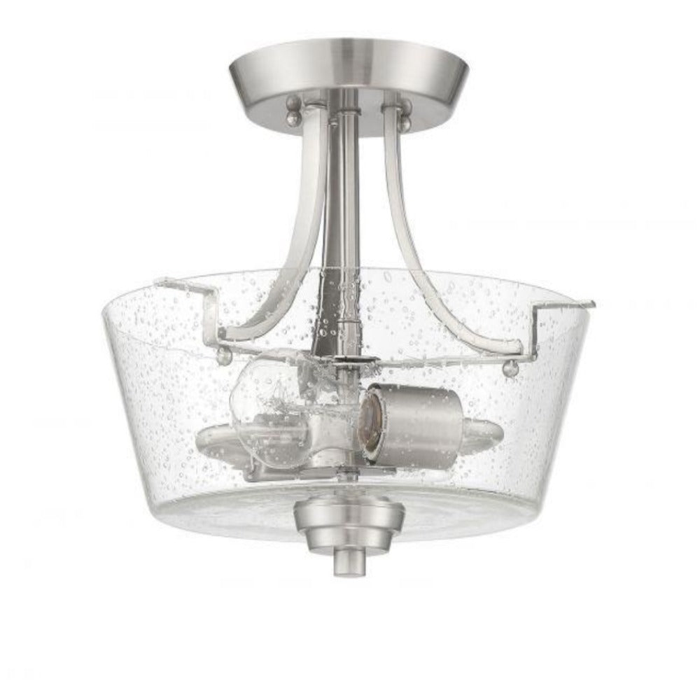 Venice Semi Flush Mount, Flush Mount, Brushed Nickel