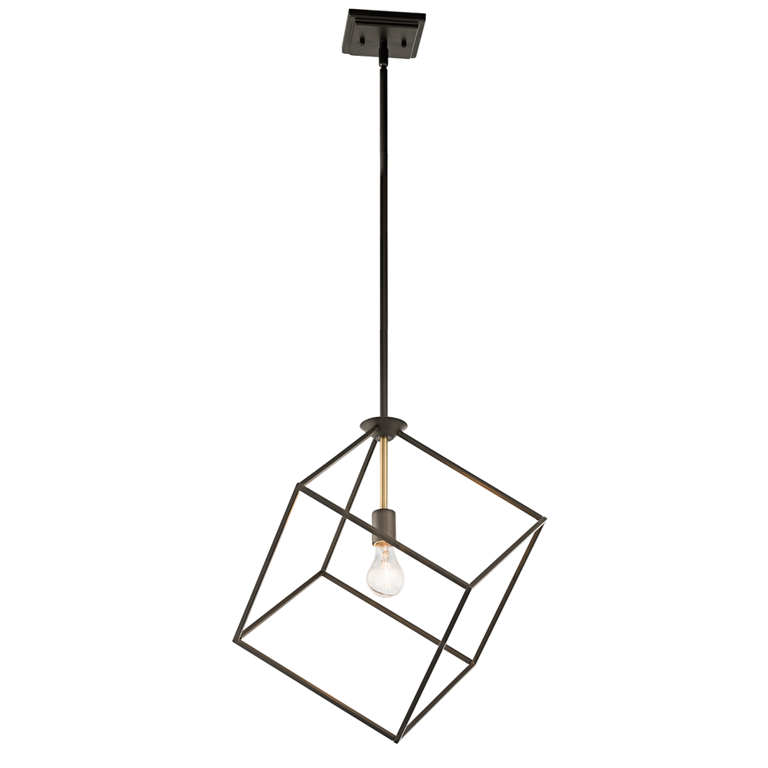 1-Light Cartone Pendant in Olde Bronze by Kichler Lighting 42525OZ