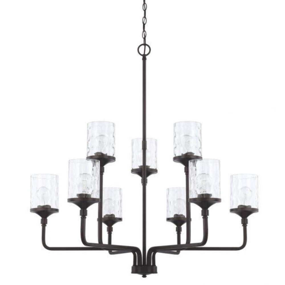 Colton 9-Light Chandelier, Chandelier, Matte Black