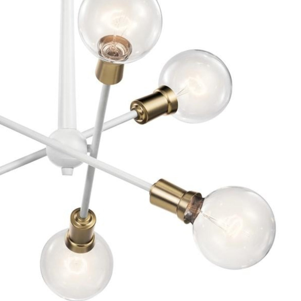 Armstrong 6-Light Chandelier, Chandelier, White