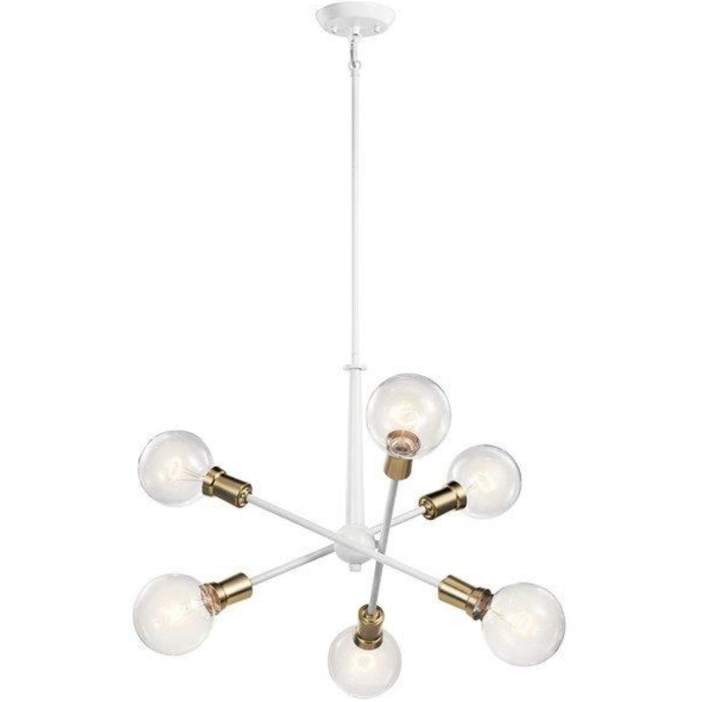 Armstrong 6-Light Chandelier, Chandelier, White