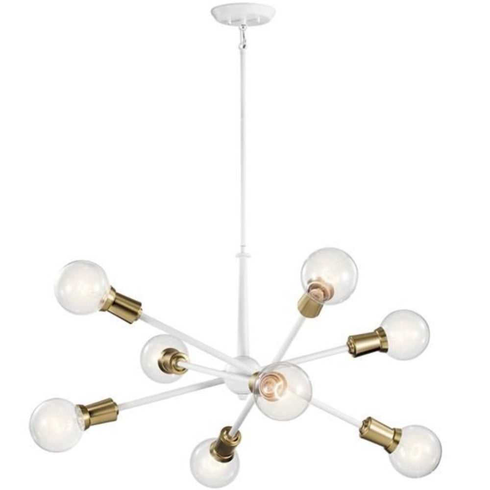 Armstrong 8-Light Chandelier, Chandelier, White